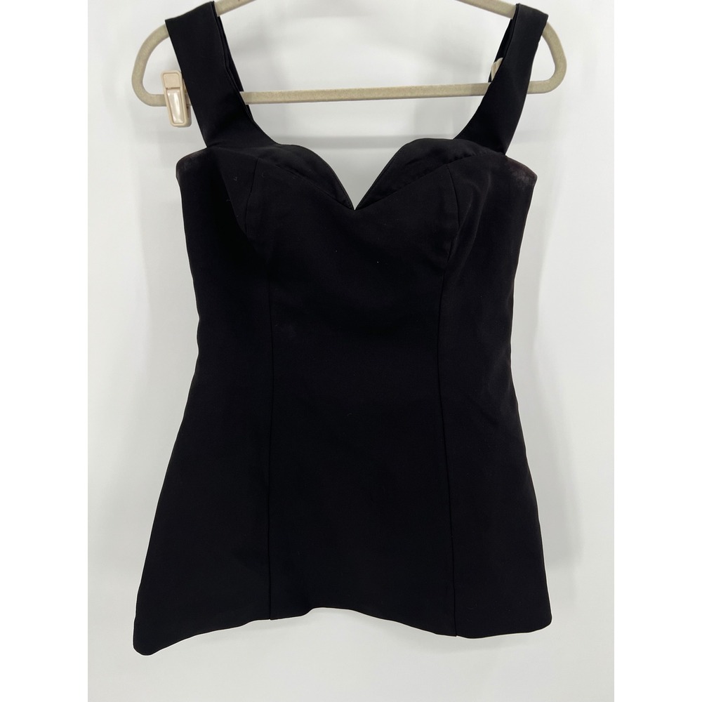 Runaway The Label Black Sweetheart Corset Top Sleeveless Structured Size L